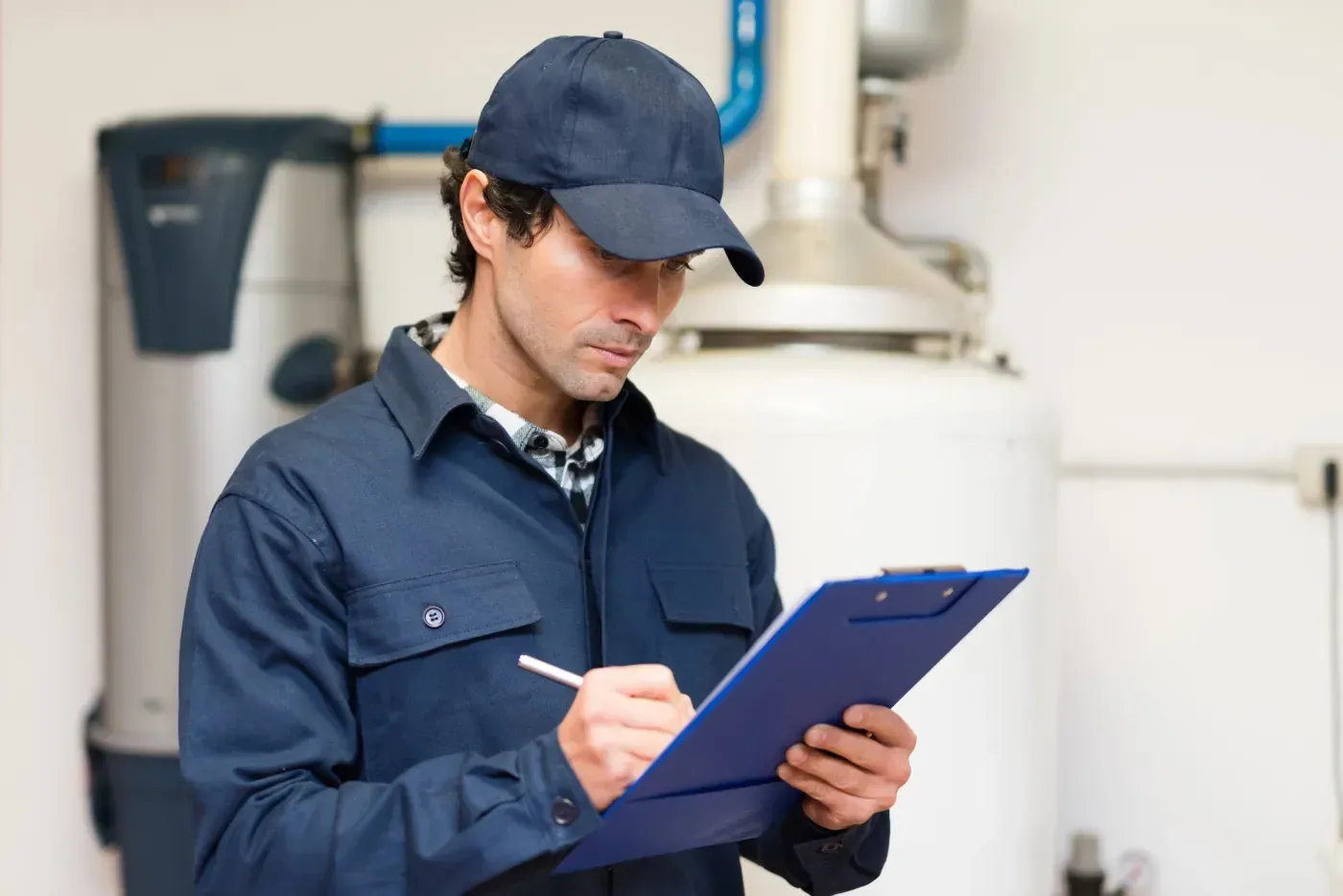 Chauffagiste diagnostiquant une chaudière gaz au Blanc-Mesnil (93150)